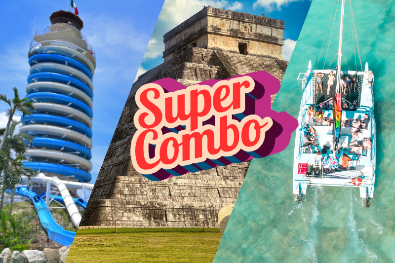 Combo Xcaret Plus + Chichén Itzá + Catamarán Isla Mujeres